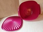 Tupperware Servalier Bowl 858 Burgundy Maroon  11 75 Cup Starburst Seal 2 8l New