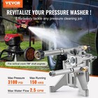 Pressure Washer Pump 7 8  Shaft Vertical 3100 Psi 2 5gpm With 5 Nozzles