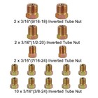 Muhize 3 16 Brake Line Tubing Kit 25ft Copper Coated Tube With 16 Fittings   Fle