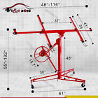 16ft Red Drywall Lifter Panel Hoist Jack Rolling Caster Construction 150lbs