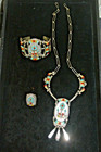 Zuni Cuff Bracelet Pendant Ring Lot M s  Simplicio Sterling Rare Vintage Native