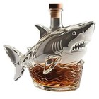 Shark Whiskey Bottle Lead-free Glass Shark Figurines Whiskey Decanter Unique