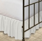 Solid White 700 Tc Ruffled Bed Skirt - Egyptian Cotton Us Bed Sizes Drop