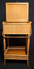 Antique Victorian Heywood Wakefield Wicker Sewing Stand 17  H X 12 5 D x 26 5  H