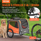 Dog Bike Trailer  Supports Up To 66 88 100 Lbs  2-in-1 Pet Stroller Cart Bicycle