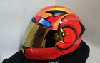 1storm Motorcycle Bike Full Face Helmet Booster Iron Red - Size Xl  61-62cm  