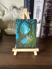 Aceo Print Of Original Art  woods Of Silon  Girl Woman Forest By Melodie-maker