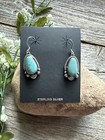 Navajo Native American Sterling Silver Turquoise Earrings Ky