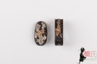 Silver Gold Plated Brass Kashira Butt Cap Fuchi Hilt Collar For Swords Diy