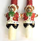 Candles Christmas Teddy Bears Red Set Of 2 In Box Unburned 10  Giftco Novelty
