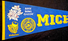 Circa 1970-72 Michigan Wolverines Rose Bowl Pennant W  School Seal   Mascot