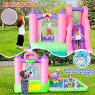 Inflatable Bounce House With Blower  7 In 1 Bouncy Castle With Slide  Ball Pit 