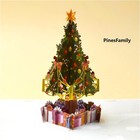 B13-3d Pop Up Christmas Greeting Card  christ Tree    Ship Immediately Within Us