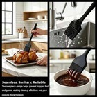2 Pack Silicone Basting Brushes - Heat Resistant Pastry 8inch 10inch  Black