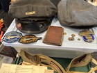 Greyhound Bus Driver Set Of 2 Hats W  Belt  Badge   Misc Papers   B 4  