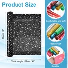 Holographic Clear Vinyl Film Sparkle Pvc Fabric 12 x48  black