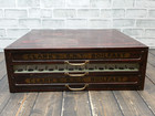 Clark s O n t  Boilfast 3 Tray Drawers Metal Antique Display Spool Cabinet