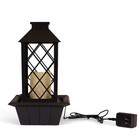 Zingz   Thingz Tabletop Fountain Candle Lantern  8 x 13 5   Black