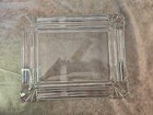 Vintage Mikasa Art Deco Picture Frame Clear Heavy Glass Crystal Ribbed 5x4 Ec