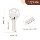 100pcs Key Blanks Kw1 Brass Key Blanks Lightweight Uncut For House Door  Silver