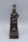 Unique Ancient Egyptian Beautiful Statue Stone Of Isis Seated Nursing Horus Bc