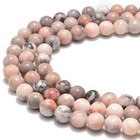 Pink Zebra Jasper Smooth Round Beads 4mm 6mm 8mm 10mm 12mm 15 5  Strand