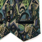 Hand Made Vest Womens Sz Xl Black Button Toggle Carpetbag Fabric Vintage 90 s