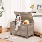 Rustic Gray Grey Wooden Toy Box Chest Storage Bench Trunk Play Organize Bedroom