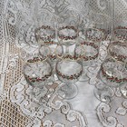 Vintage 1986 Arby s Holly berry Christmas Goblets W gold Trim 12oz Set Of 12