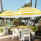  Boho Patio Umbrella With Tassels 5 9ft Yellow And White Beach Umbrella Portable