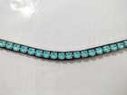 Sky Blue Browband With Crystal Bling Horse For Show   Dressage Bridle 