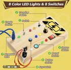 Montessori Busy Board With 8 Led For Kids Montessori Materials Basic Skills