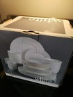 42-piece White Elements Embossed Porcelain Dinnerware Set