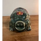 Gump   s Ceramic Piggy Bank Green Celadon Double Happiness Asian Decor
