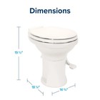 Camco 41715 Premium Ceramic Gravity Toilet   Bone