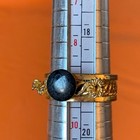 Extremely Rare Ancient Roman Bronze Ring Black Stone Authentic Antique