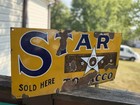 Porcelain Star Tobacco    sold Here    Early Advertising Sign