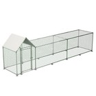 Metal Chicken Coop Run Backyard Hen House Poultry Habitat Cage W cover