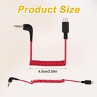 Usb C To 3 5mm Trs Microphone Adapter Mic Cable  For Rode Wireless Red  Black 