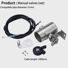 1pc 2  51mm Manual Operation Motorbike Motorcycle Exhaust Control Valve Welded