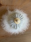 Vintage Art Deco Swansdown Bakelite  Powder Puff   Celluloid Box 