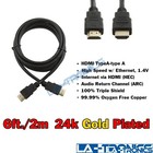 New Premium 6ft Hdmi 24k Gold Plate 1 4v Cable Male To Male Full Hd 1080p Hdtv