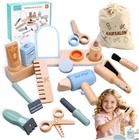 Wooden Makeup Toy Set -hair Salon Toys - Kids Pretend Play -beauty Salon Hair