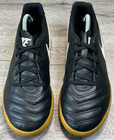 Nike Tiempox Indoor Soccer Shoe Womans 7  5 5y Black   Gum Sole 819916-010 Euc