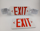 Red Exit Sign  Emergency Lights  Led battery Backup Ul Listed  Double Sided