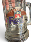 Nfl Fedex Football Logo Glass Beer Mug Vintage Clear Heavy Glass Stein