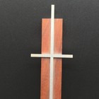 Vintage Mid Century Modern Metal Wood Cross Wall Hanging Decor 8 5 h X 2 w