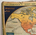 Rare Vintage Mccormick   s Map Of The World Advertising Display 22x19