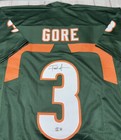 Miami Hurricanes Frank Gore Signed Green Custom Jersey Beckett Coa    