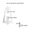 Drop Down Glass Adapter 14mm Male To 14mm Female Double Arm  Lab Glass Adapter